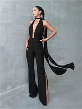 Halter Cut-out Jumpsuit