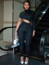 Shoulder Cut-out Jumpsuit