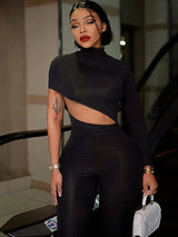 Shoulder Cut-out Jumpsuit