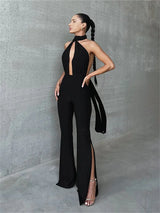 Halter Cut-out Jumpsuit