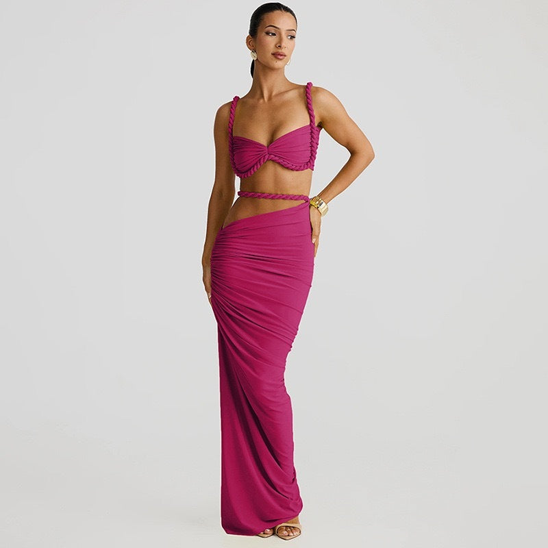 Sheath Skirt Two-piece Set