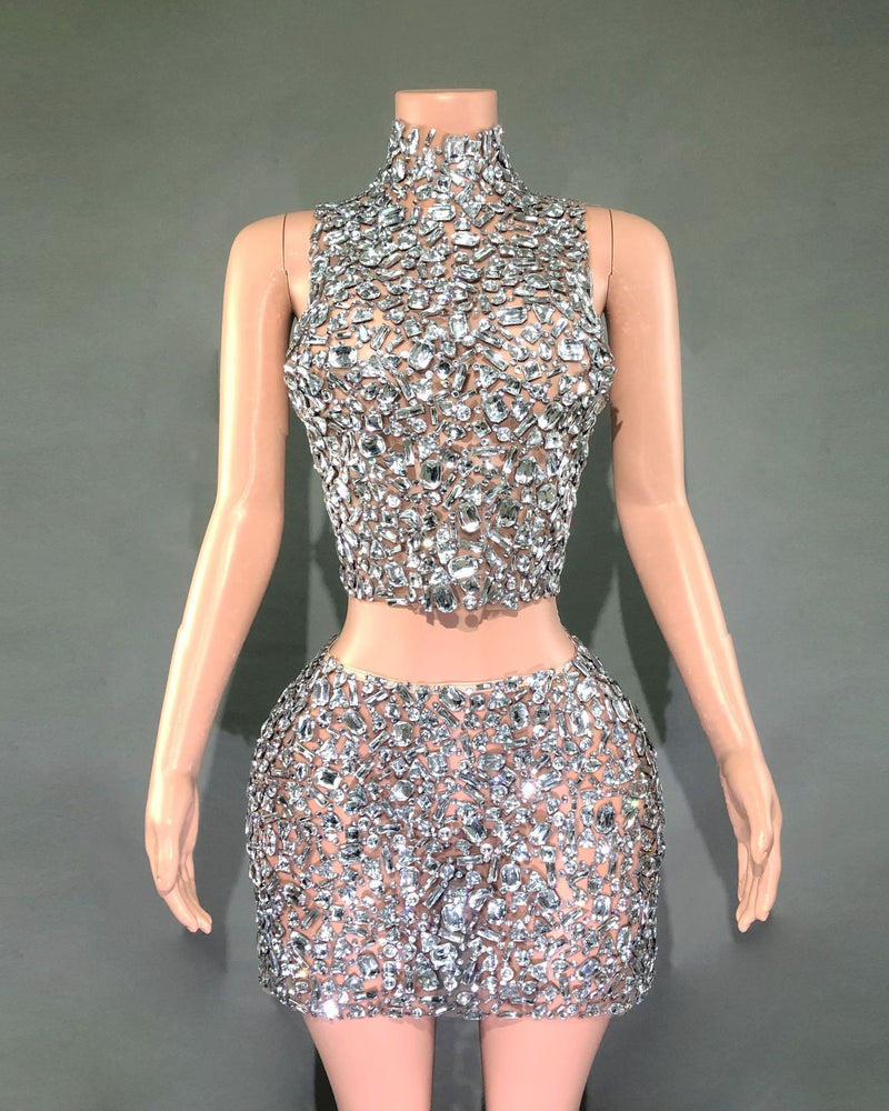 Diamond Luxury Two-piece Rhinestone Set