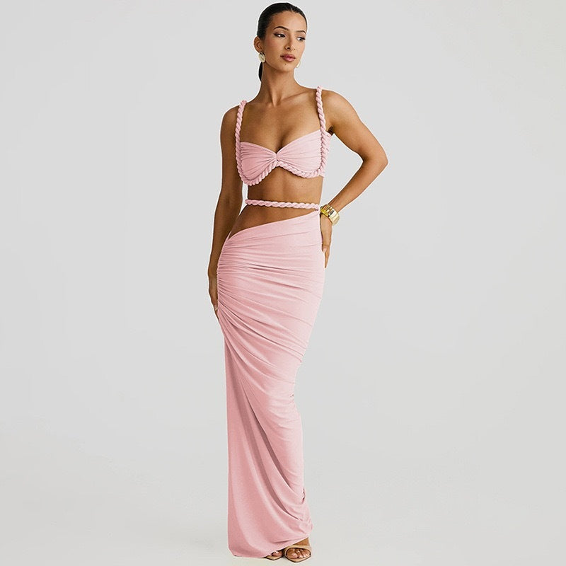 Sheath Skirt Two-piece Set