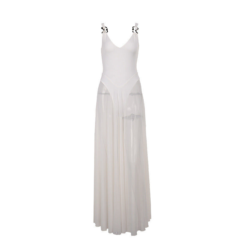 Mesh Bodycon Maxi Dress