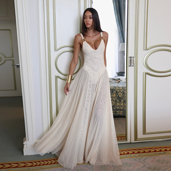 Mesh Bodycon Maxi Dress