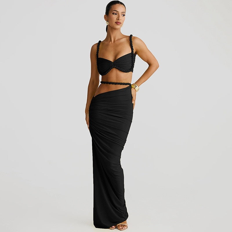 Sheath Skirt Two-piece Set