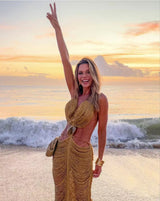 Tassel Halter Strap Dress