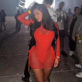 Bodysuit & Mesh Dress