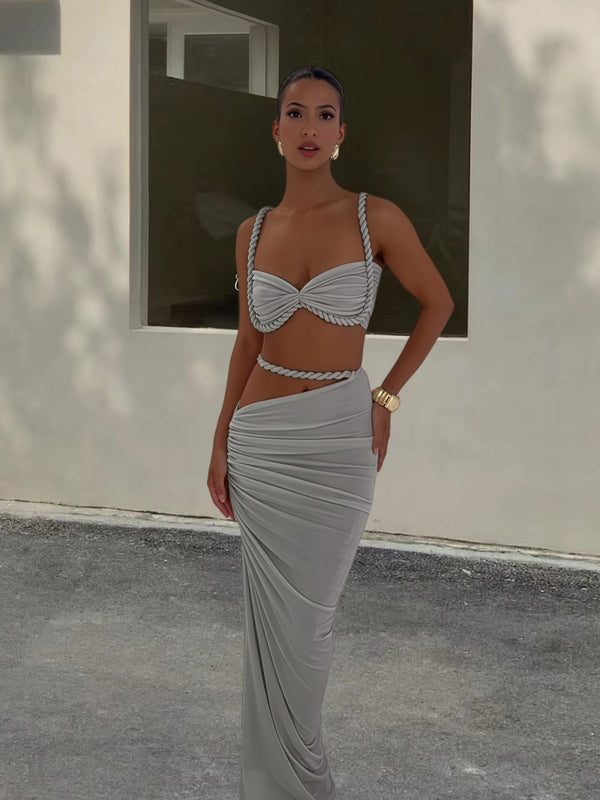 Sheath Skirt Two-piece Set