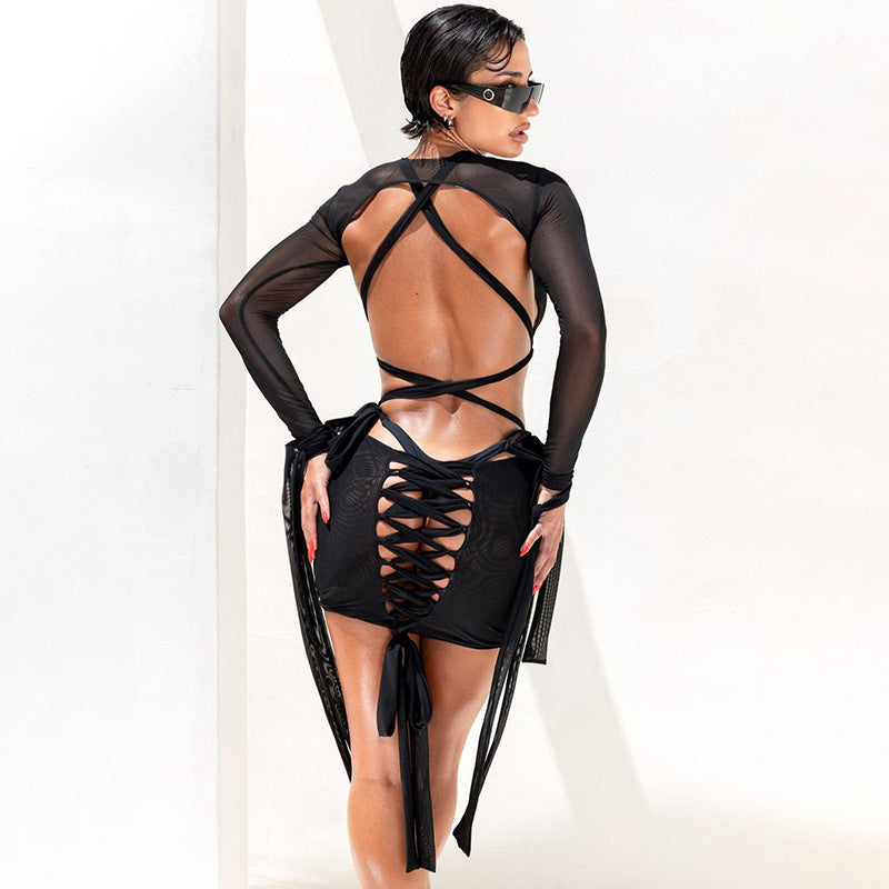 Bodysuit & Mesh Dress