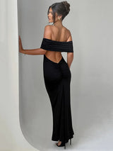 Backless Off-shoulder Dress