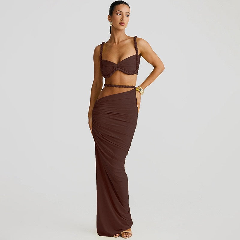 Sheath Skirt Two-piece Set