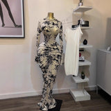 Mesh Floral Pleated Dress